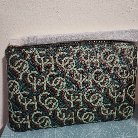 Corner Zip Wristlet With Coach Monogram Print - Picture 4 of 4